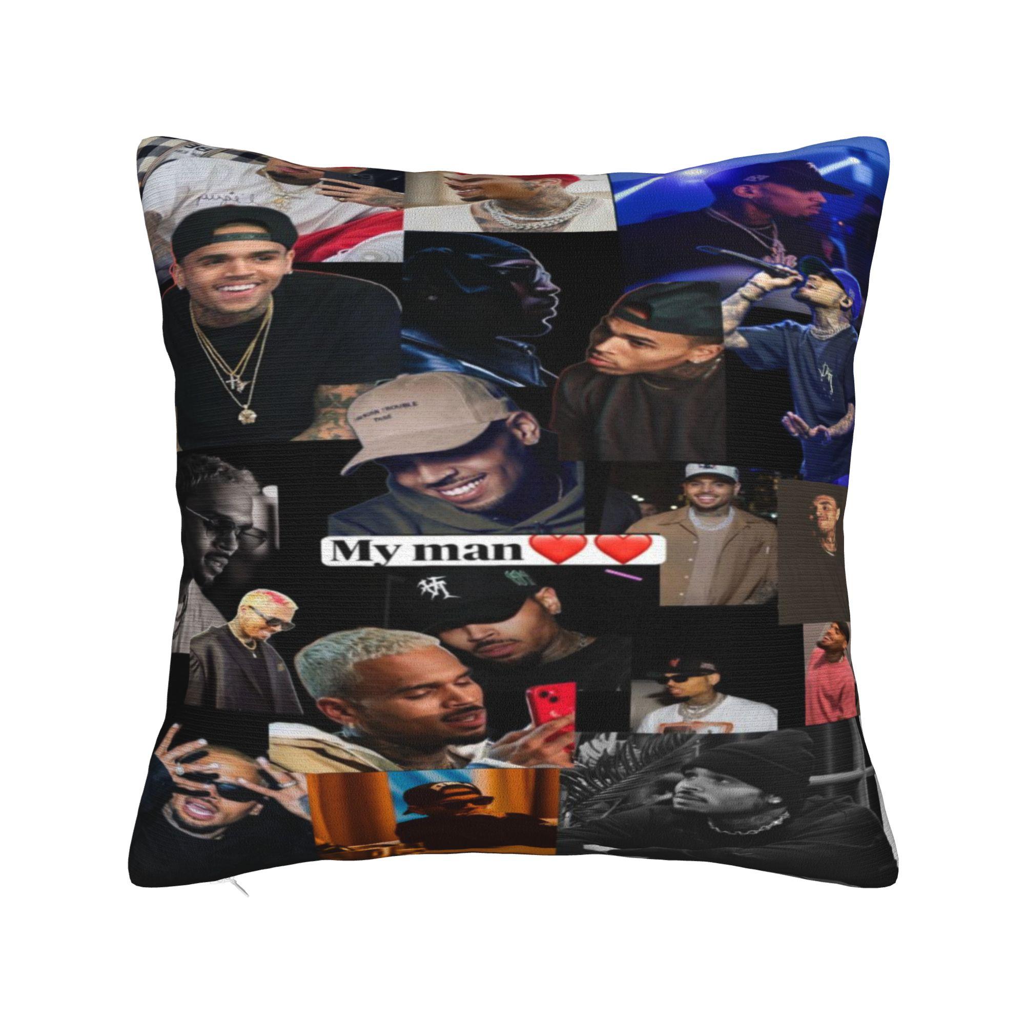 

Chris Brown Breezy Bowl XX Tour Printed Pillowcase Cushion Cover Pillow Covers Warm Sofa Decor Zipper Multiple Sizes 12x12in 30X30cm