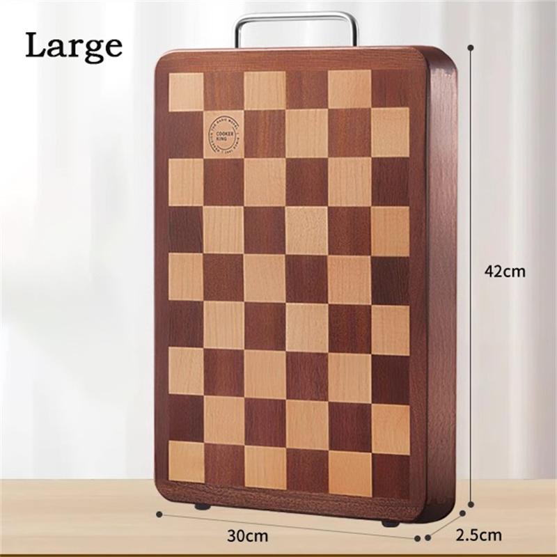 COOKER KING Chessboard Chopping Board Mold-proof Wood Cutting Panel Thickened Cut-Resistant Meat Fruit Vegetable Cutting Board