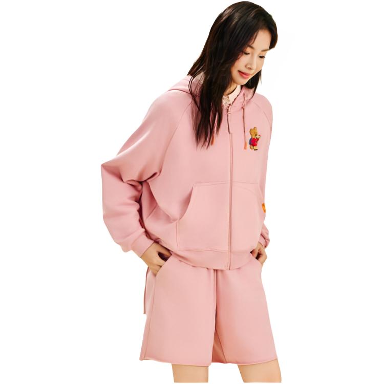 Anta X Daimei Town Collaboration Life Series Hooded Zipper Loose Printed Casual Sweatshirt Women sweatshirt 162548730-2