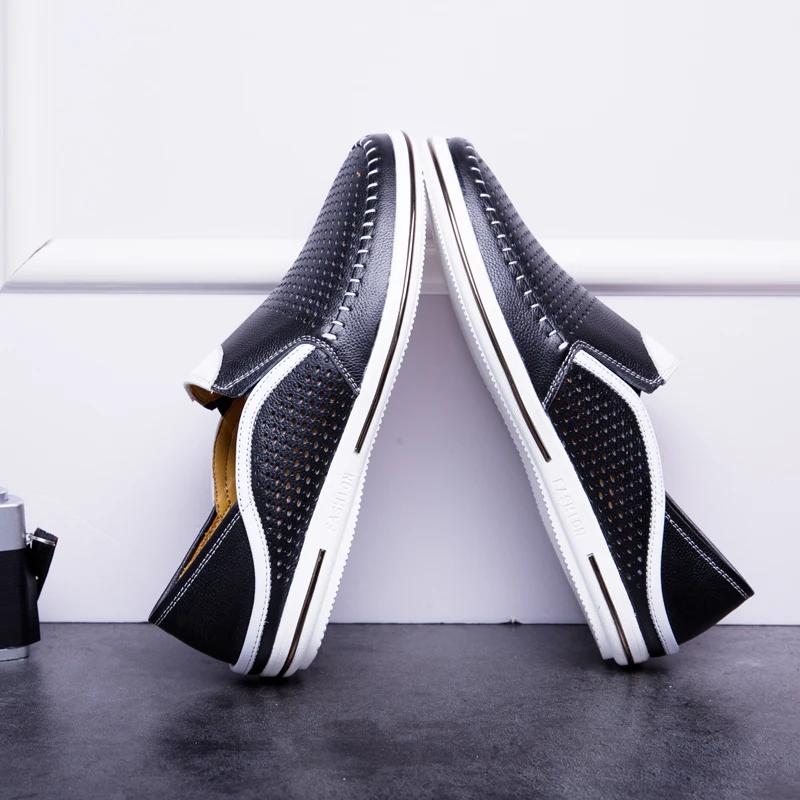 Fashion Summer Men's Casual Loafers Hollow Out Outdoor Classic Driving Shoes High End Comfortable Luxury Designers Italian Shoes For Men