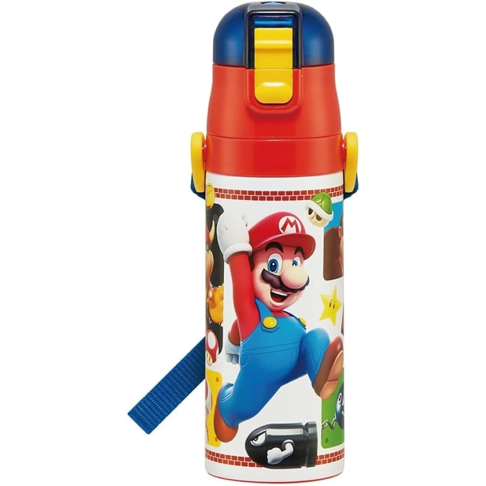 Skater (Skater) Water Bottle for Kids, 2 Way, Direct Drinking, 470 Ml, Cup Drinking, 430 Ml, Supe...