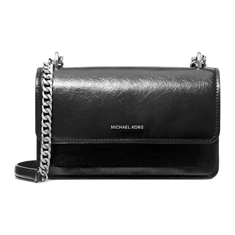

Michael Kors MK Claire Logo Design Snap Closure Leather Shoulder Bag Women Shoulder Bag Black 30F4SC7L3O-BLACK Basic Set (Bag+Dust Bag)