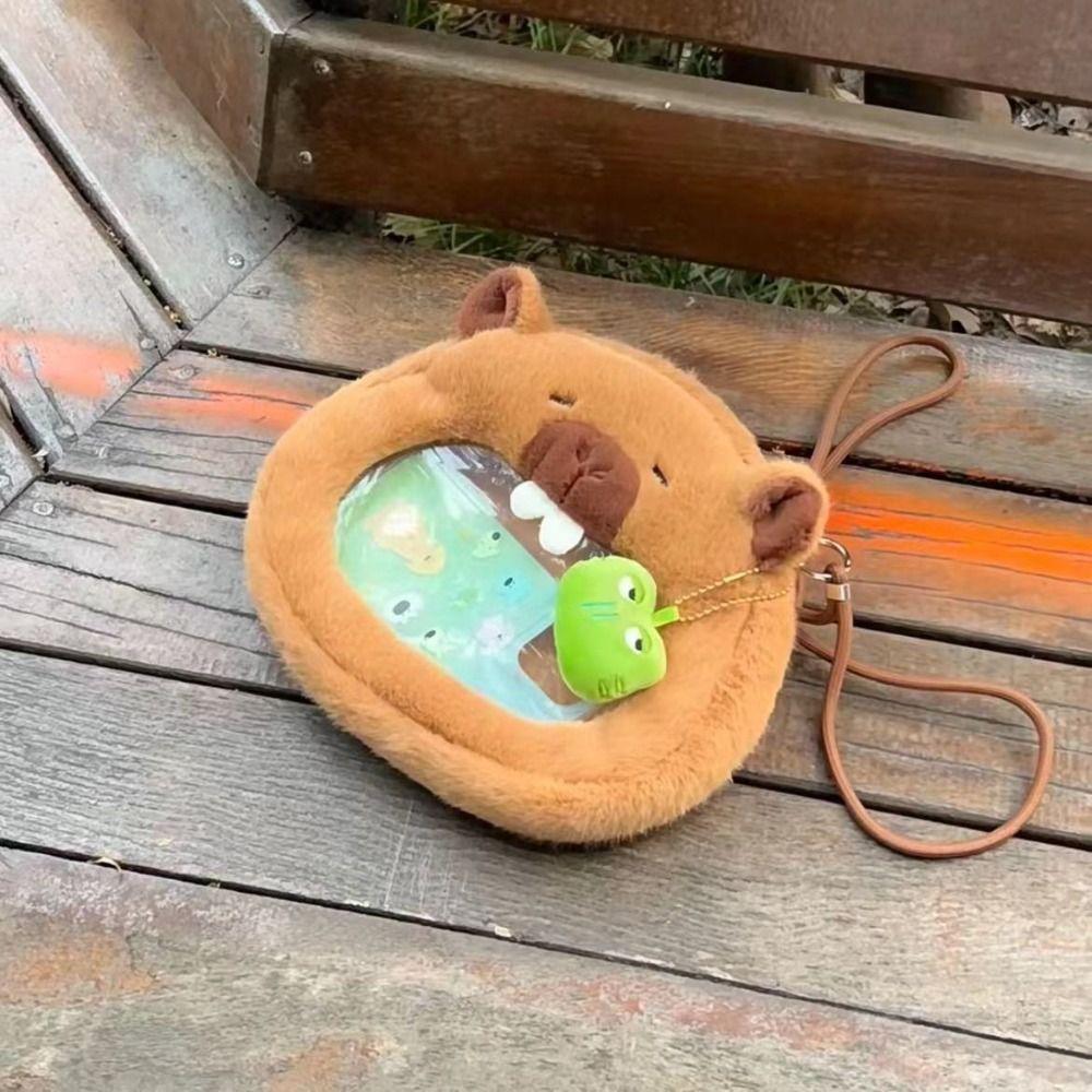 

Coin Purse Capybara Crossbody Bag Plush Doll Cartoon Shoulder Bag Cute Cute Doll Bag Birthday Gift Large