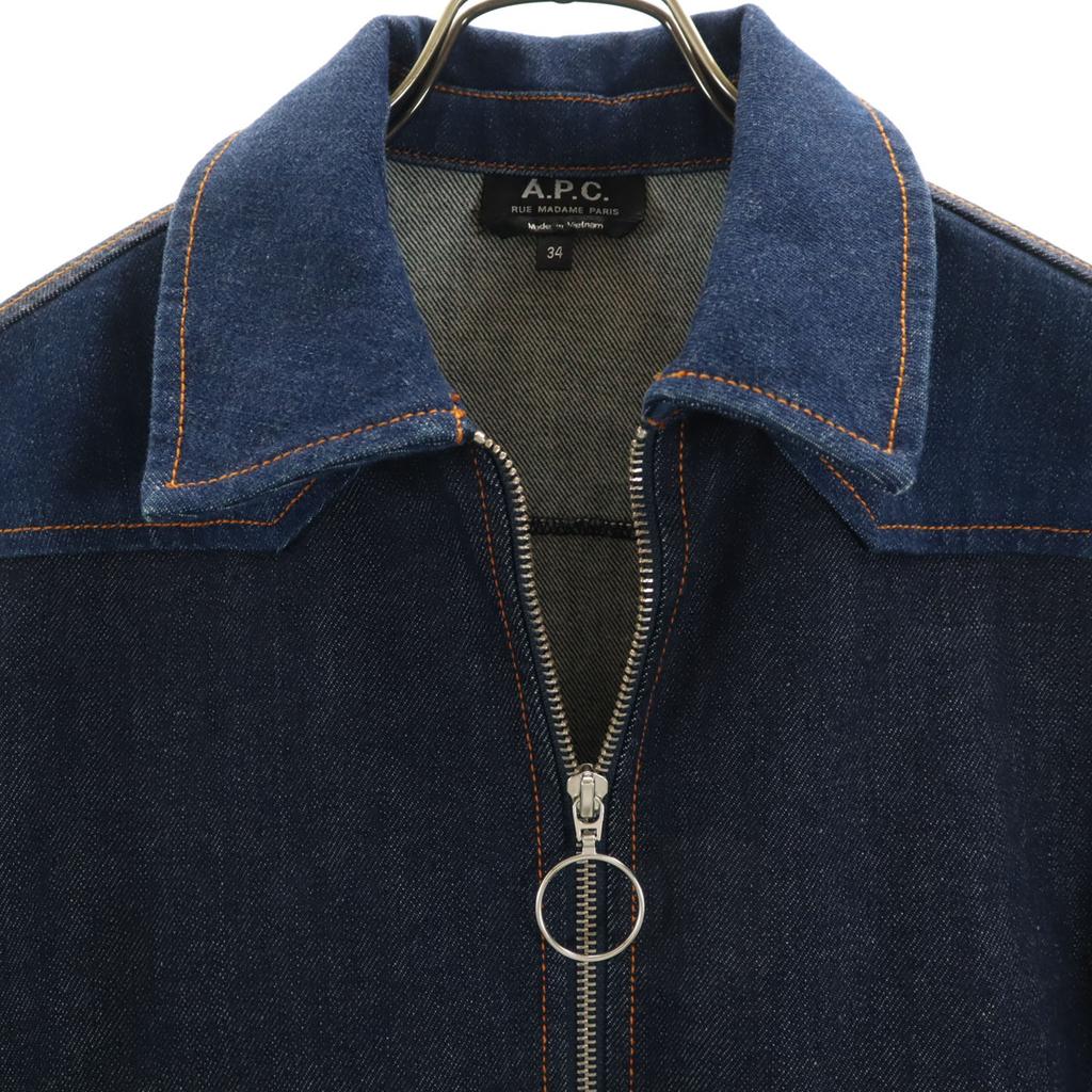A.P.C. Denim Zip Jacket 34 Navy Women Used