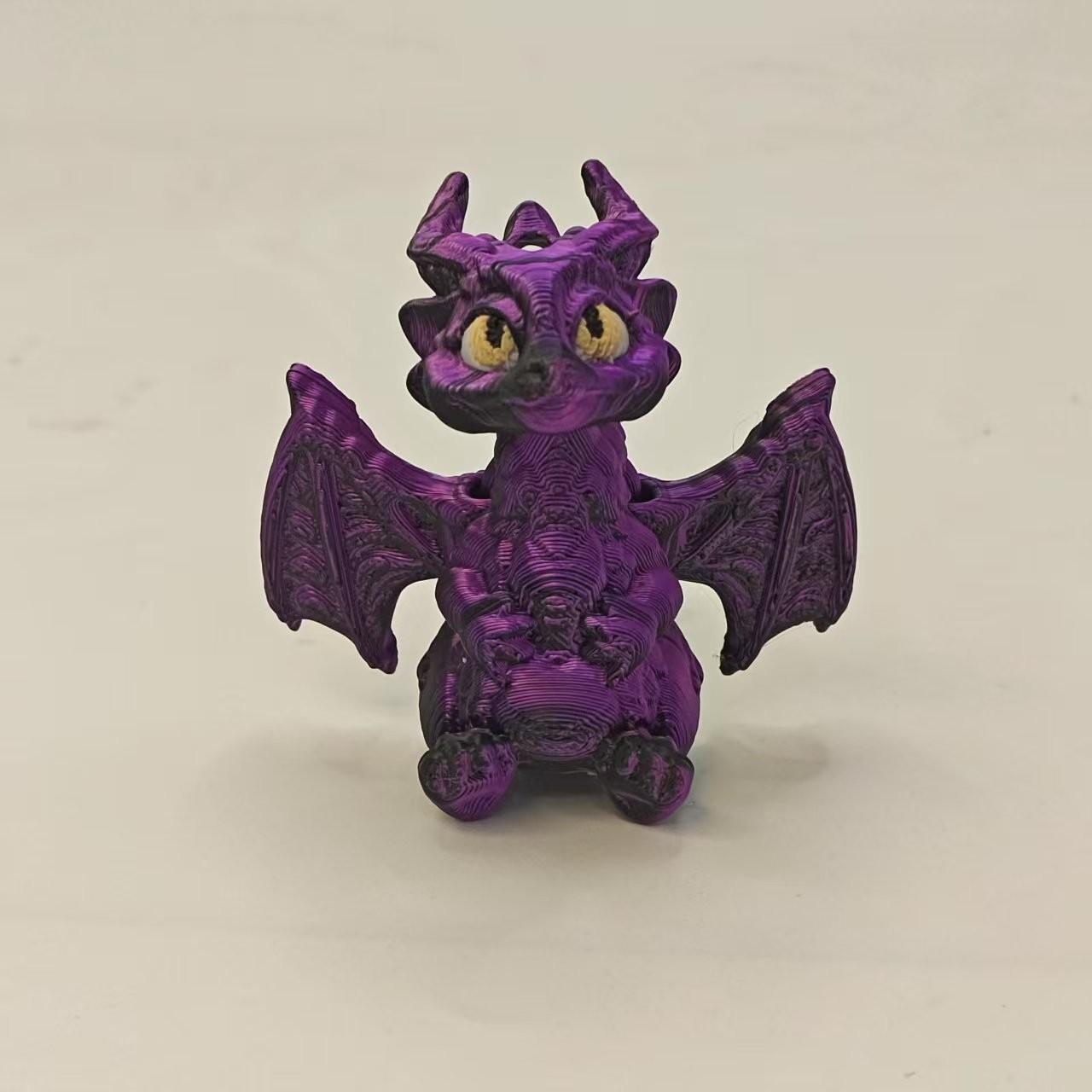 3D-печатная игрушка Западный дракон: Подвижные крылья и хвост, Настольная фигурка-украшение Подарок 12CM