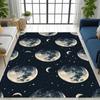 Modern Art Moon Star Area Rug Living Room Mat Yellow Carpet Cloud Black Indoor Doormat Mysterious Fashion Bedroom Decorative