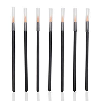 Disposable Gold Fiber Eyeliner Brush with Cap - Fine Hard Tip for Gel Eyeliner