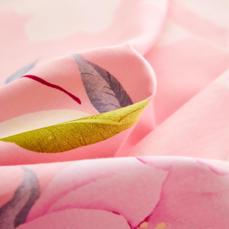 Pink Floral Duvet Cover 100% Cotton Flowers Print Aesthetic Comforter Cover Soft Skin-friendly Bedding for Teens Kids Girls Gift