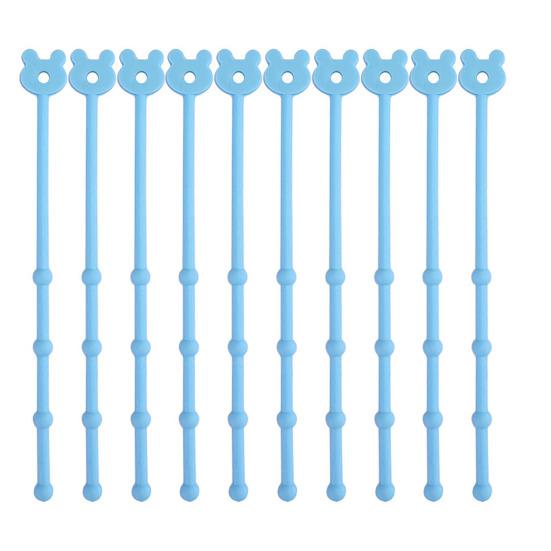 Silicone Cable Ties Reusable Bear Shaped Bag Sealing Zip Tie Multi-Purpose Twist Tie for Food Storage Wire Management