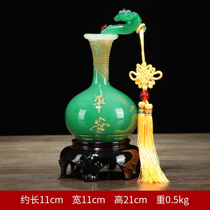 Chinesischer Stil Glück Sicherheit Ping An Ruyi Vase Harzhandwerk Heim Weinschrank Dekoration Firmeneröffnung Geschenke und Dekorationen