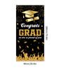 180x90cm Graduates Theme Background Black Gold Happy Graduation Banner  School Party Decor