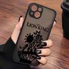 Cute The Lion King For iPhone 17 Air 16E 16 15 14 13 12 11 8 7 Mini Pro Max Plus Frosted Translucent Soft Phone Case