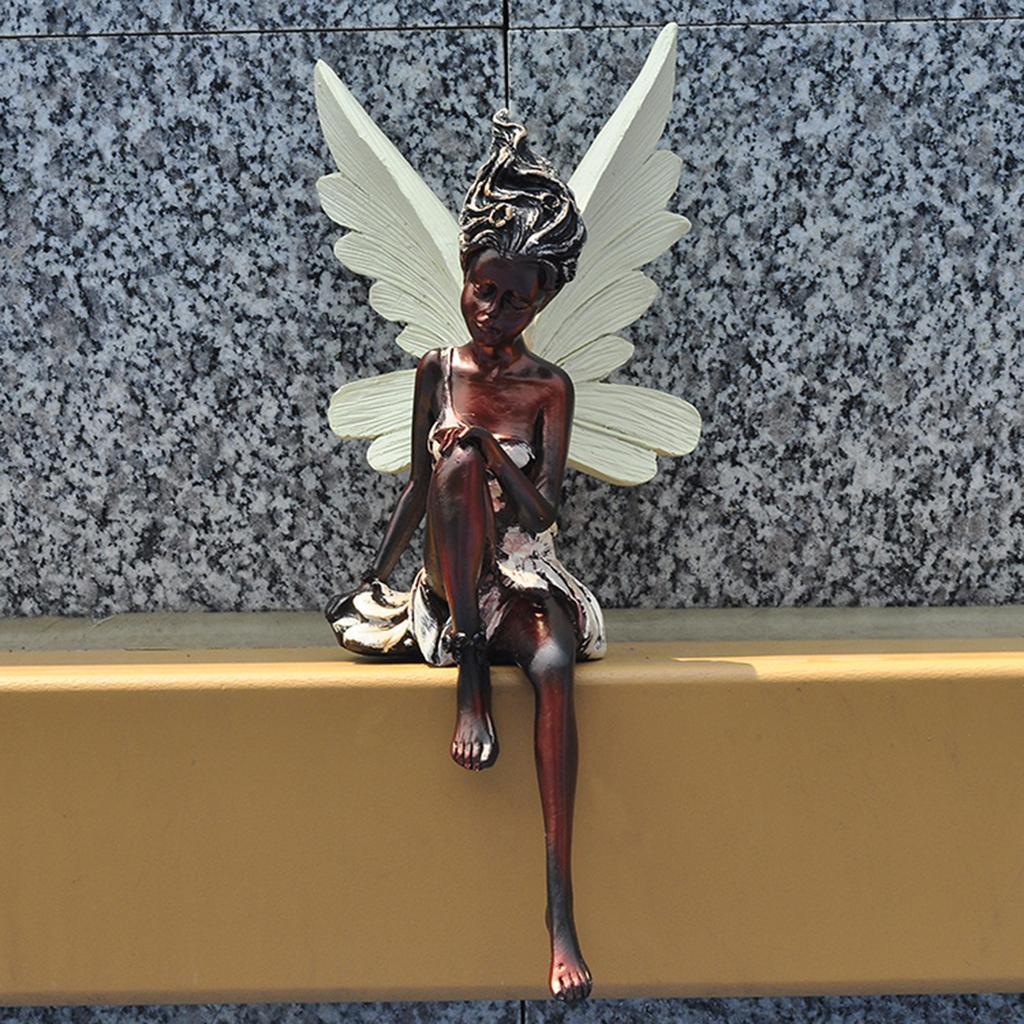 Magical Garden Fairy Figurine Shelf Lawn Statues Yard Sculpture Decor