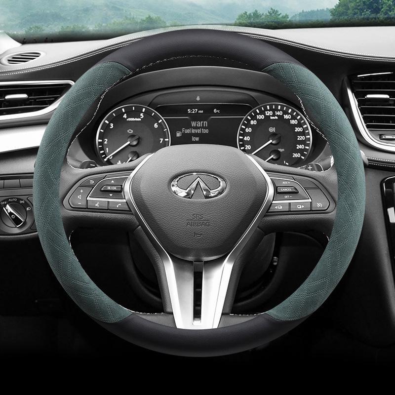 Wildleder-Lenkradabdeckung für Infiniti Q50L, QX50, QX60, QX55, Q70L - Für den Wintergebrauch