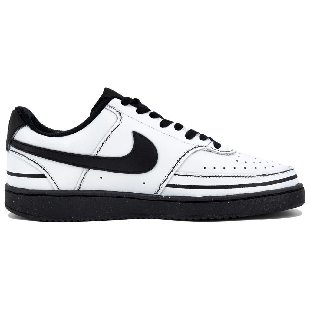 Nike Court Vision Low Quick Dry Impact Resistance Low top Skateboard Shoes Unisex Black White DH2987-002(Team113-S-BOX)