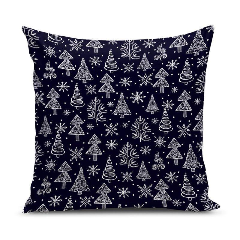 Soft Fabric Designer Decorative Printed Merry Christmas Theme Cushion Cover Xmas Decorations for Sofa Living Room Set of 5 16 X 16 Inch Multi