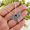 Natural Iolite Gemstone 925 Sterling Silver Jewelry Butterfly Pendant For Her CP-31-14