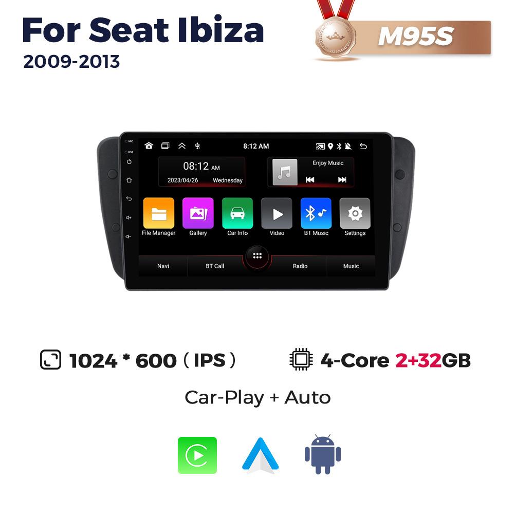 Navifly Wireless CarPlay Car Radio For Seat Ibiza 6j 2009 2010 2011 2012 2013 Multimedia Video DSP Player GPS 2Din Autoradio RDS