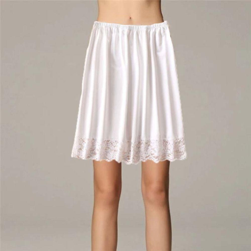 Lace Flower Safety Skirt Petticoat Innerwear High Waist Lining Petticoat Half Slips Dress Female