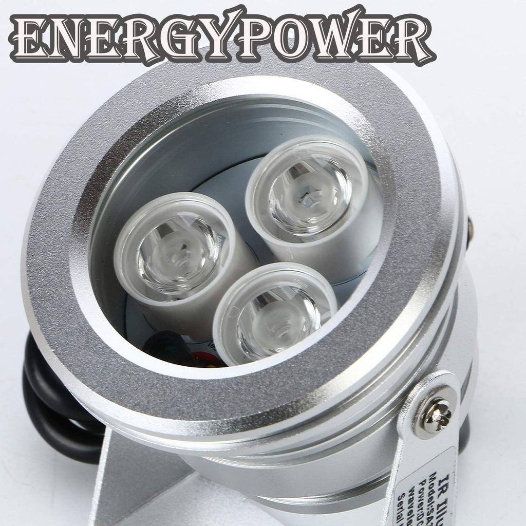 EnergyPower SA3-IR 940nm Invisible Infrared Light, 30m Infrared Beam Distance, 290g Weight, 60° Beam Angle, Professional Infrared Floodlight, IP65