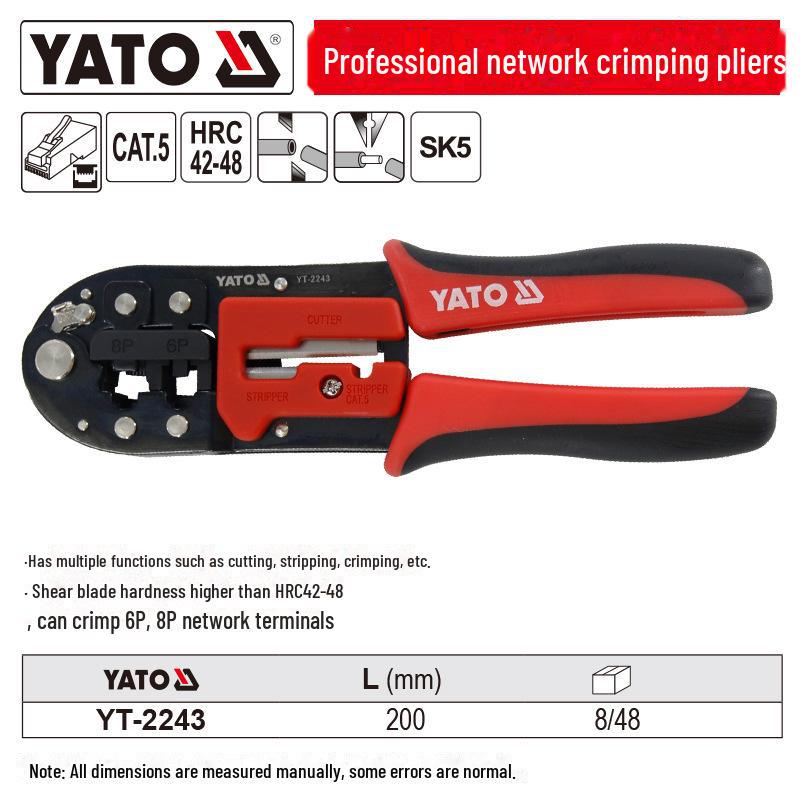 Yiertuo 3-in-1 Network Cable Crimping Pliers for Telephone, Computer, and Crystal Head Wiring