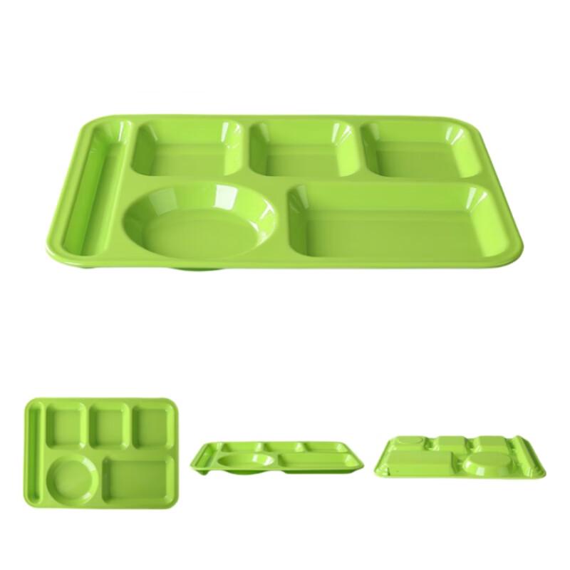 DISHJOY Six-Compartment Melamine Dinner Plates