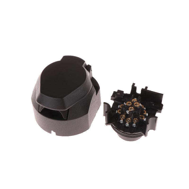 13Pin 12V Euro Round Trailer Caravans Socket Electrical Connector Adapter Towing Socket Plug Car Accessories