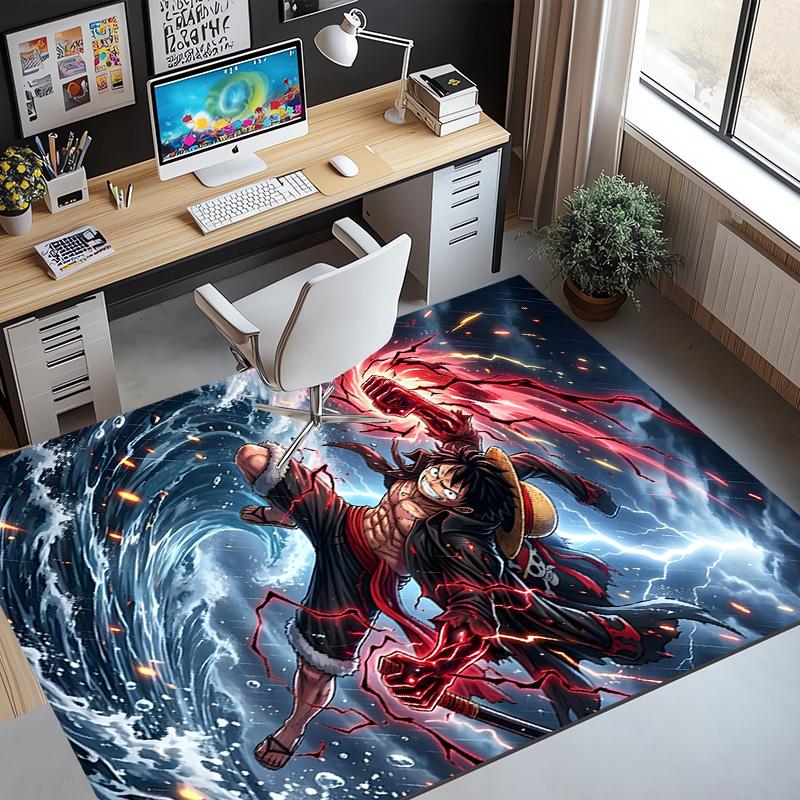 Roronoa Zoro Pattern Rug, Indoor/Outdoor Mat, for Picnic, Gameroom, Bedroom, Office, Living Room, Home Decor Carpet, Birthday Gift