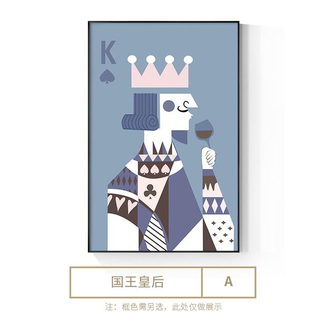 

Современные креативные покерные карты King Card, холст, живопись, постеры и принты, игральные карты, художественные настенные панно для гостиной, спальни, прохода 21*30cm