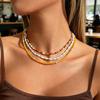 European and American Dopamine Beads Necklace: Titanium Steel, Light Luxury, Colorful Clavicle Chain for Women