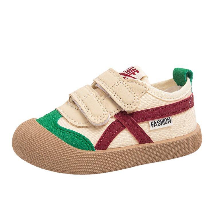 Korean Version of Kindergarten Indoor Spring and Autumn Boys and Girls Canvas Shoes 2025 Cloth Shoes Soft Sole Children's Baby Shoes Trendy Chi