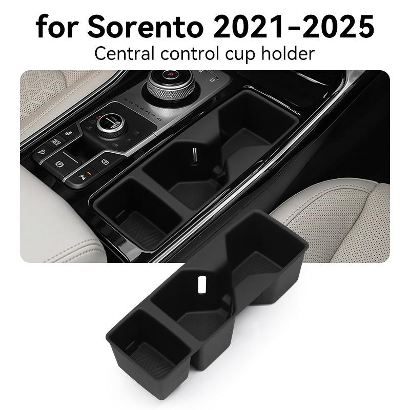 

For Sorento 2021-2025 Central Control Cup Holder Console Water Cup Holder Water Drinks Bottle Storage Box Car Interior Accessory one size