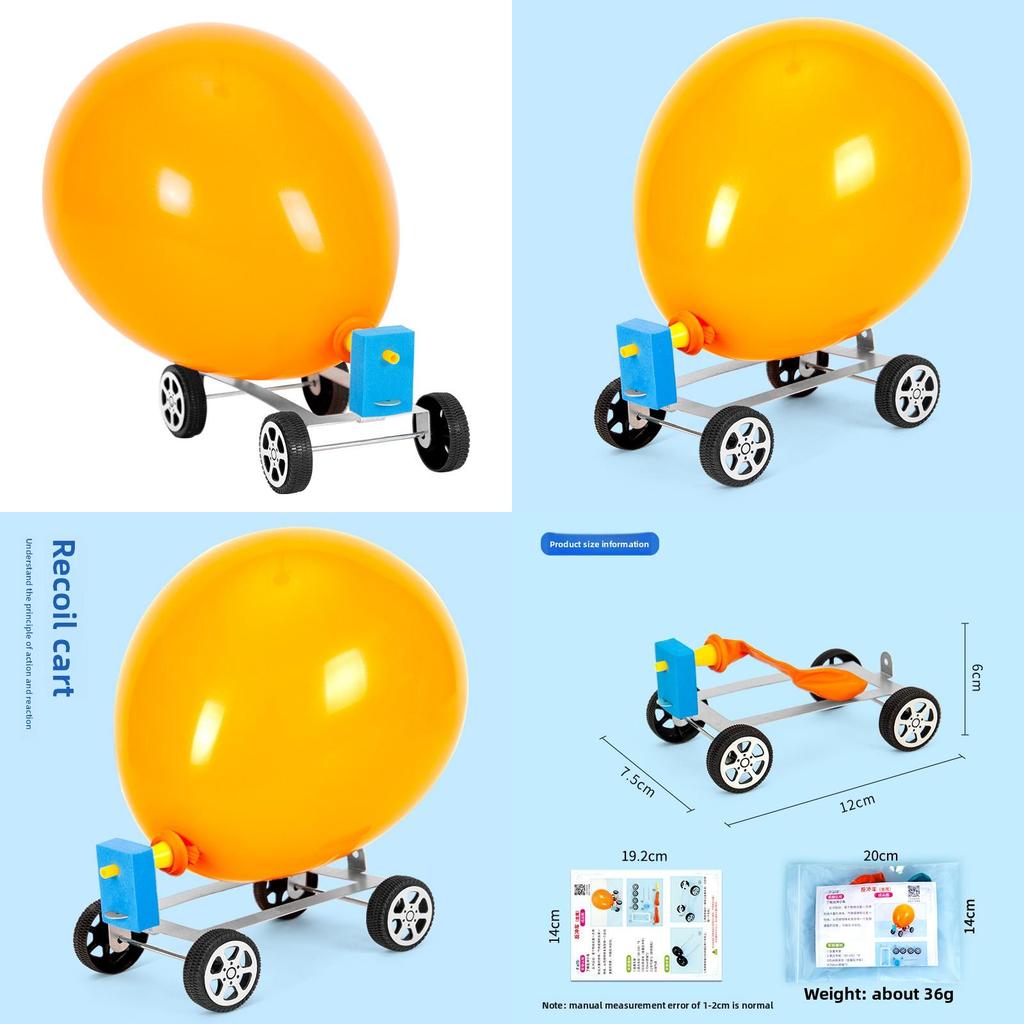Air Power Science Toy With Car Model For Kids Educational Diy Experiment Set