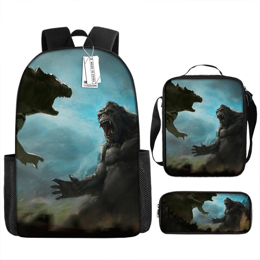 Godzilla Godzilla Student School Bag Cartoon Children Backpack Satchel Anime Trend