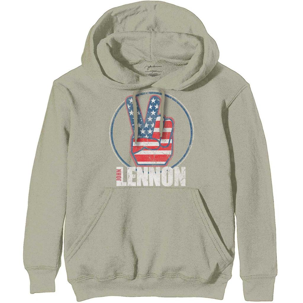 John Lennon Unisex Adult Peace Fingers Hoodie