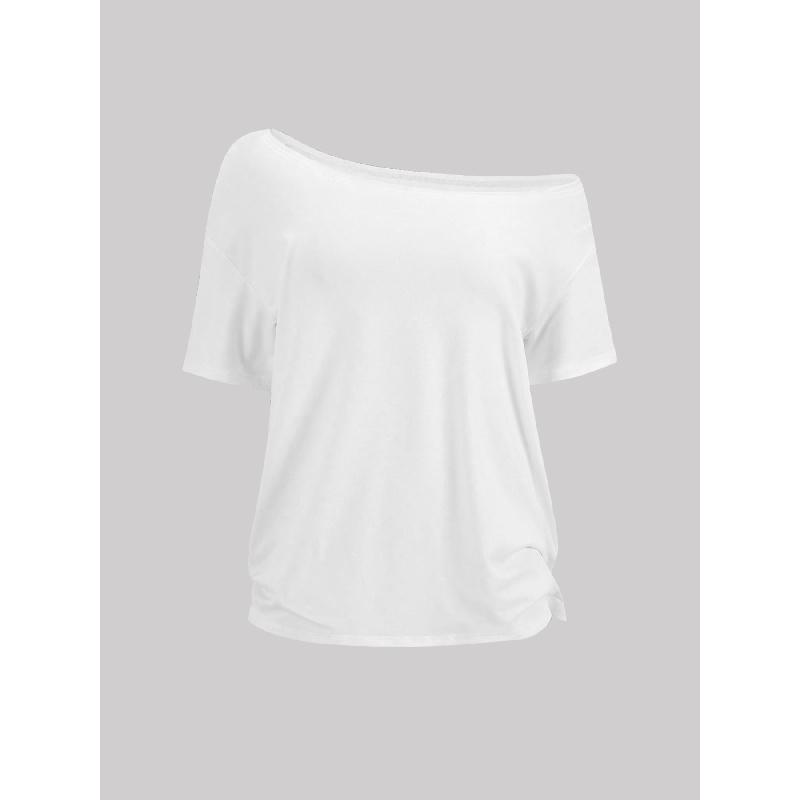 New Summer Women's Fashion Design Top, Loose Off-shoulder Top, Y2K Off-shoulder T-shirt