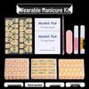 Manicure Tool Kit: Wearable Nails with Jelly Glue, Crystal Stick, Small File, and Alcohol Pads