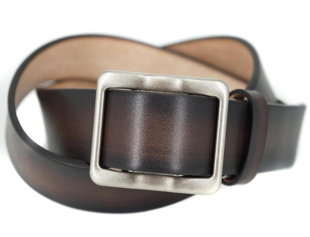 Dark Brown Tochigi Leather Belt for Men and Women. Genuine Leather, Made In Japan. Features: Thick, Wide, Casual, Business, Large Sizes Available.