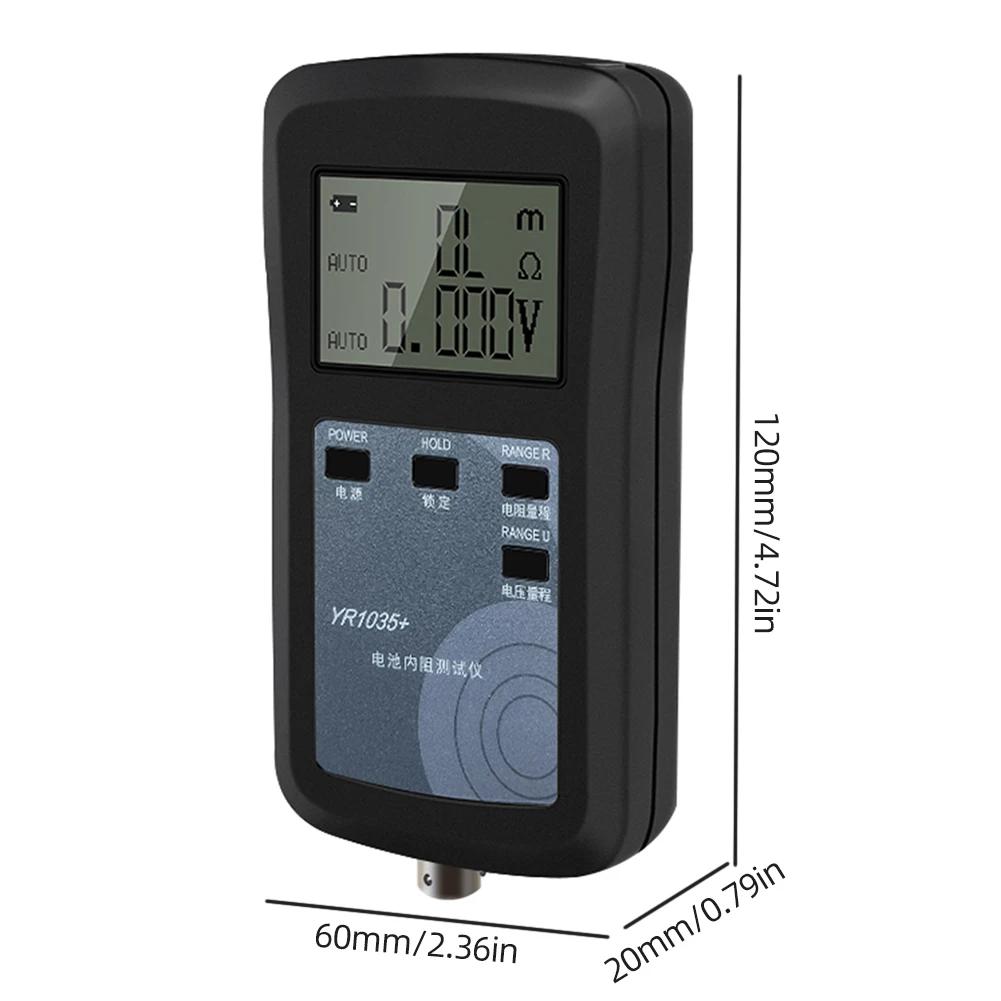 YR1035+ 4-Wire Digital Lithium Battery Resistance Meter High Precision Battery Ohmmeter 100V for Ni-MH Ni-CD Li-ion Battery