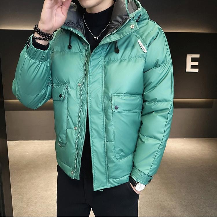 Men's Down Jacket Workwear Hooded Cotton-padded Jacket Casual and Thick Cotton-padded Jacket for Autumn and Winter