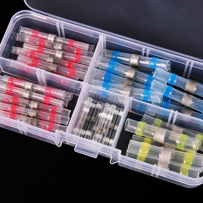 50 Pièces Étanche Manchon à Souder Tube Thermorétractable Connecteur de Terminal de Fil 4 Tailles