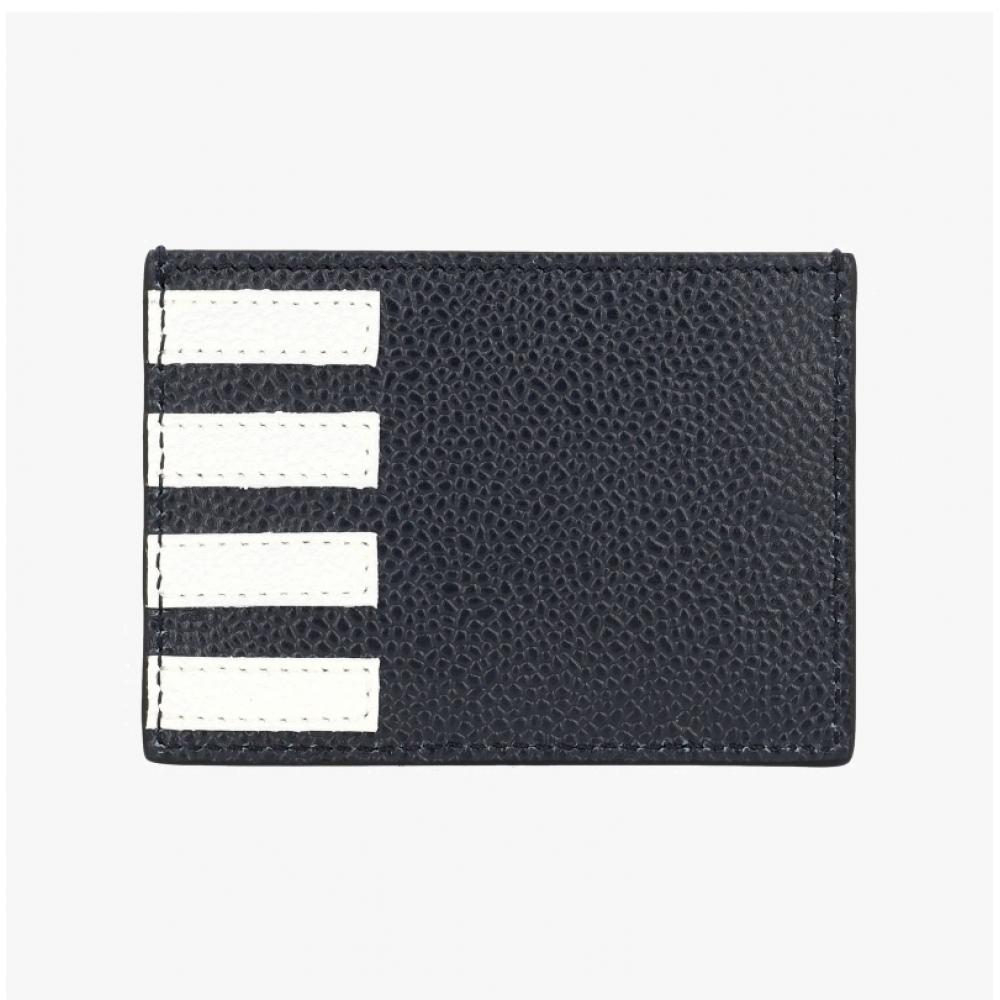Thom Browne Pebble Grain 4 Bar Stripe Card Wallet Uaw075a 00198 415