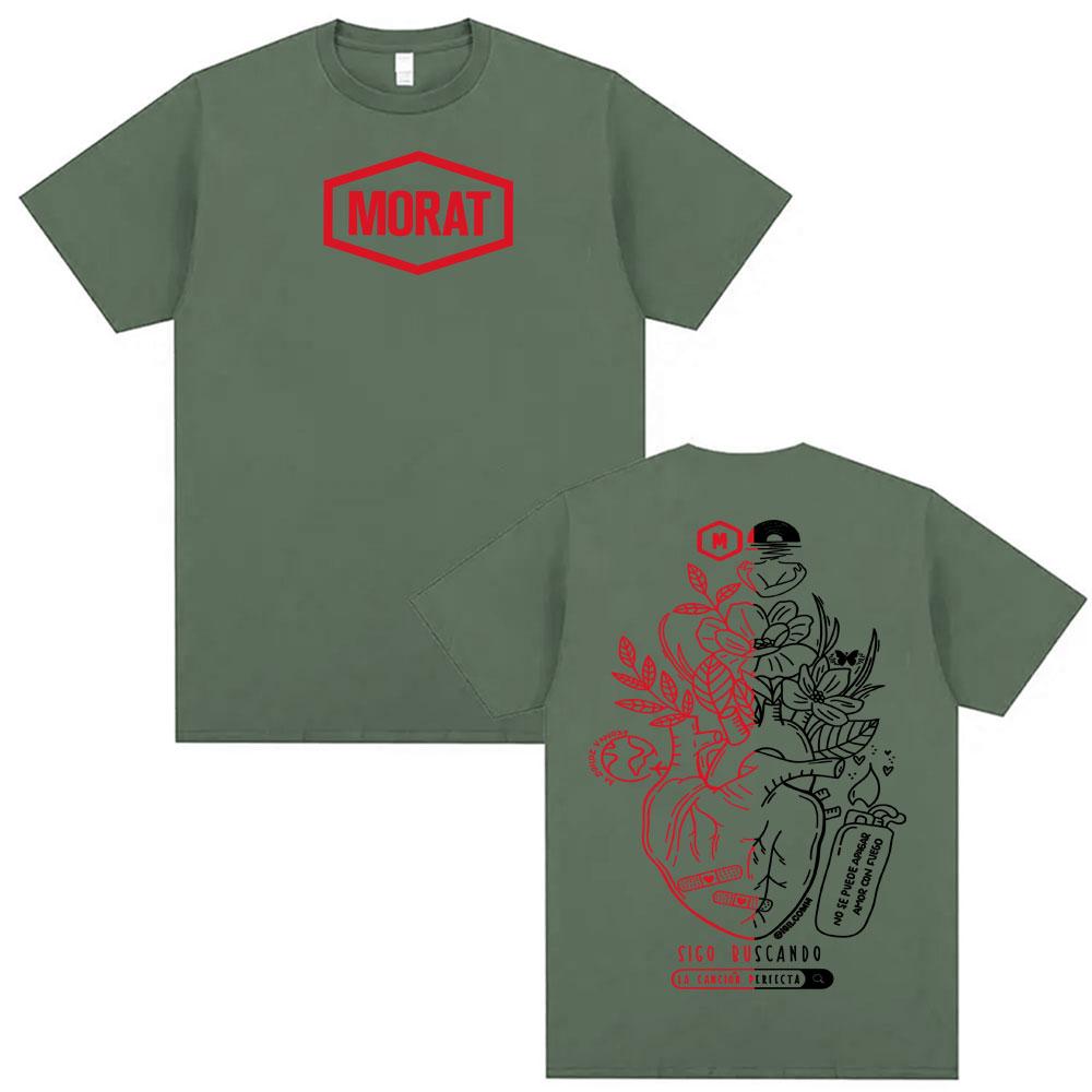 Rock Band Morat Album Graphic Printed T Shirts Men Women Hip Hop Vintage Trending T-shirts Crewneck Cotton Short Sleeve T-shirt