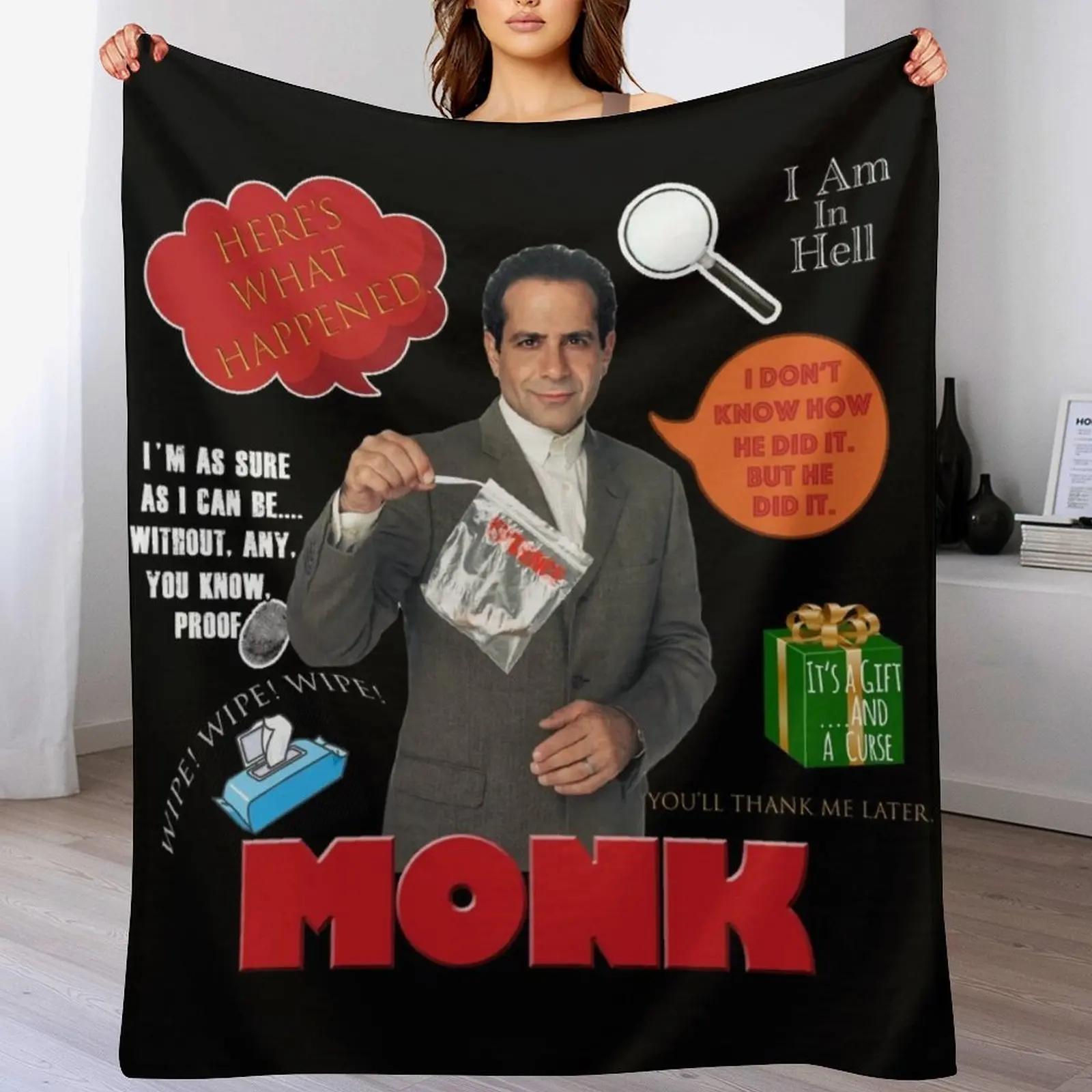 Monk Quotes Throw Blanket No Pilling Soft Warm Blanket for Bed 102x76cm(40x30in)
