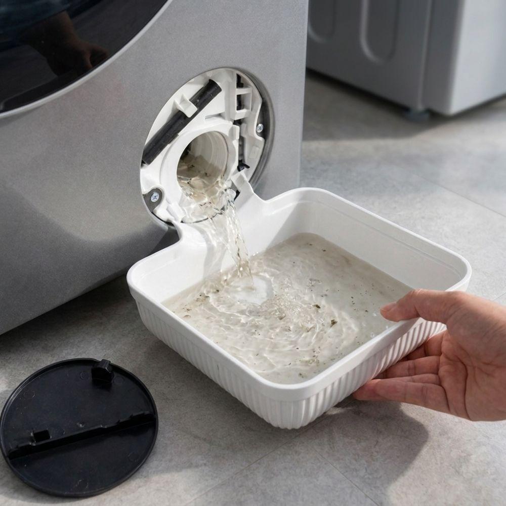 Front-mounted Washing Machine Drain Tray Universal Heavy Duty Washer Water Catch Pan Leak-Proof Keeps Floor Clean