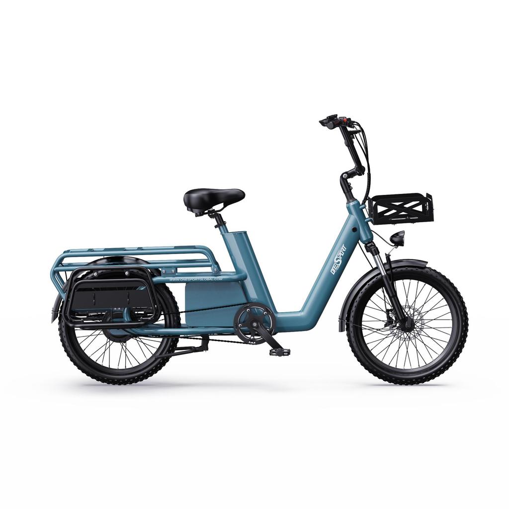 ONESPORT OT01 Elektrikli Kargo Bisikleti 20" Lastikler 650W Motor 48V 27Ah Akü