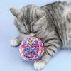 Dia. 9cm Cute Cat Dog Toys Pet Dog Cat Toy Colorful Wool Round Ball with Small Bell Rainbow Toy For Dog Cat Chewing Playing