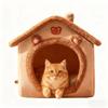 Winter Warm Pet House: Removable & Washable Bed for Cats, Small Dogs, and Rabbits – Year-Round Comfort.