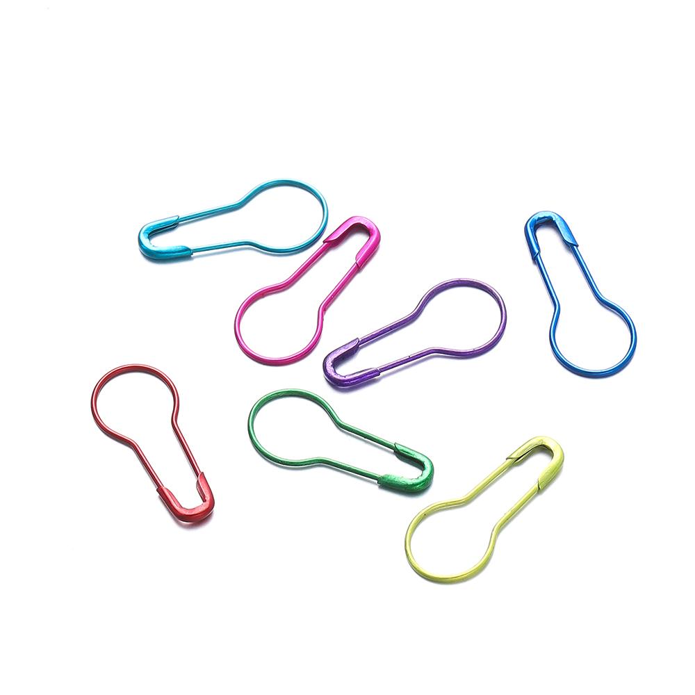 50/100pcs/Lot Colorful Gourd Shape Safety Pins Paper Clip DIY Sewing Tools Metal Needles Large Safety Pin Brooch Accessories
