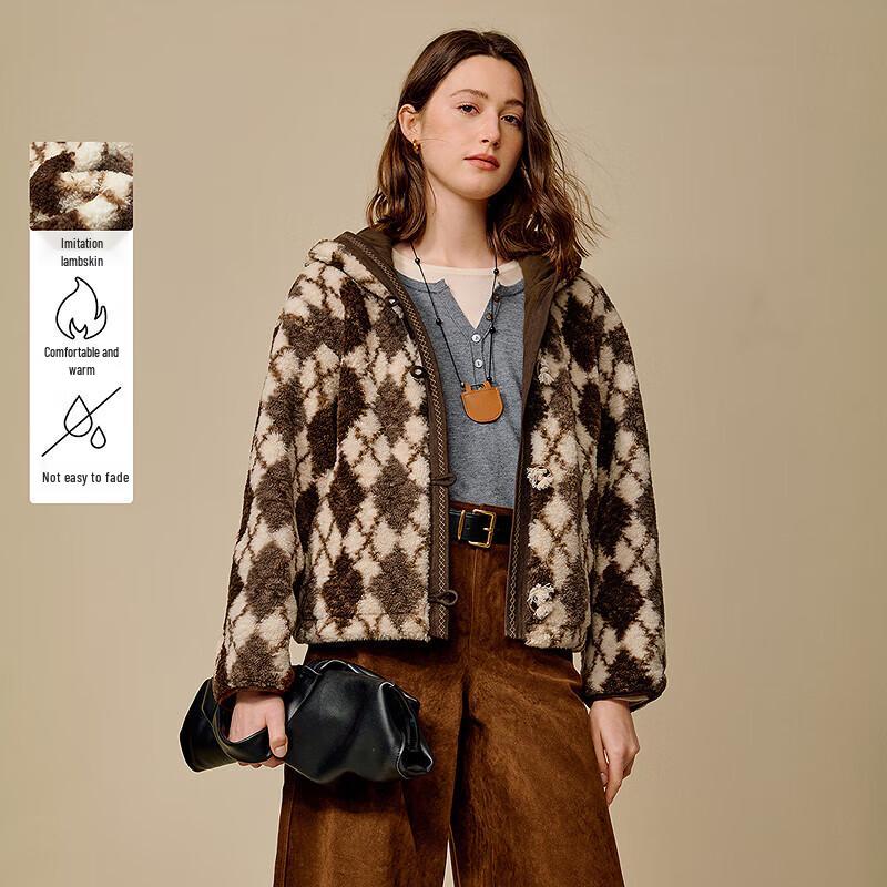 

Inman Women s Hooded Quilted Faux Suede & Lamb Wool Jacket